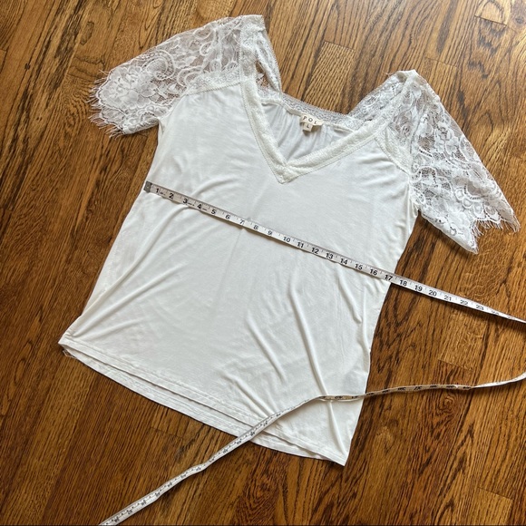 NWT POL lace sleeve tee - Picture 3 of 5